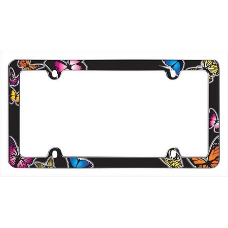 CRUISER ACCESSORIES Cruiser Accessories 23053 Butterfly License Plate Frame; Chrome 23053
